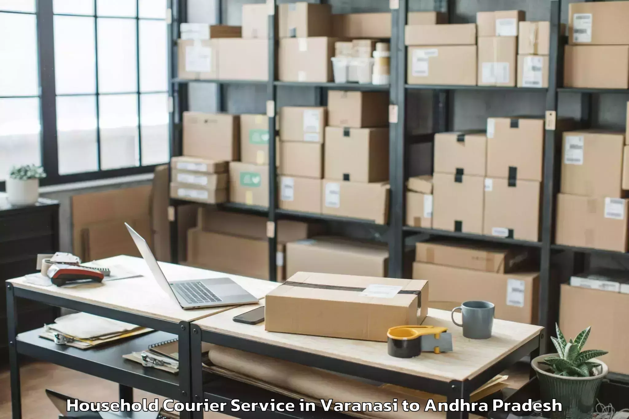 Quality Varanasi to Pellakuru Household Courier